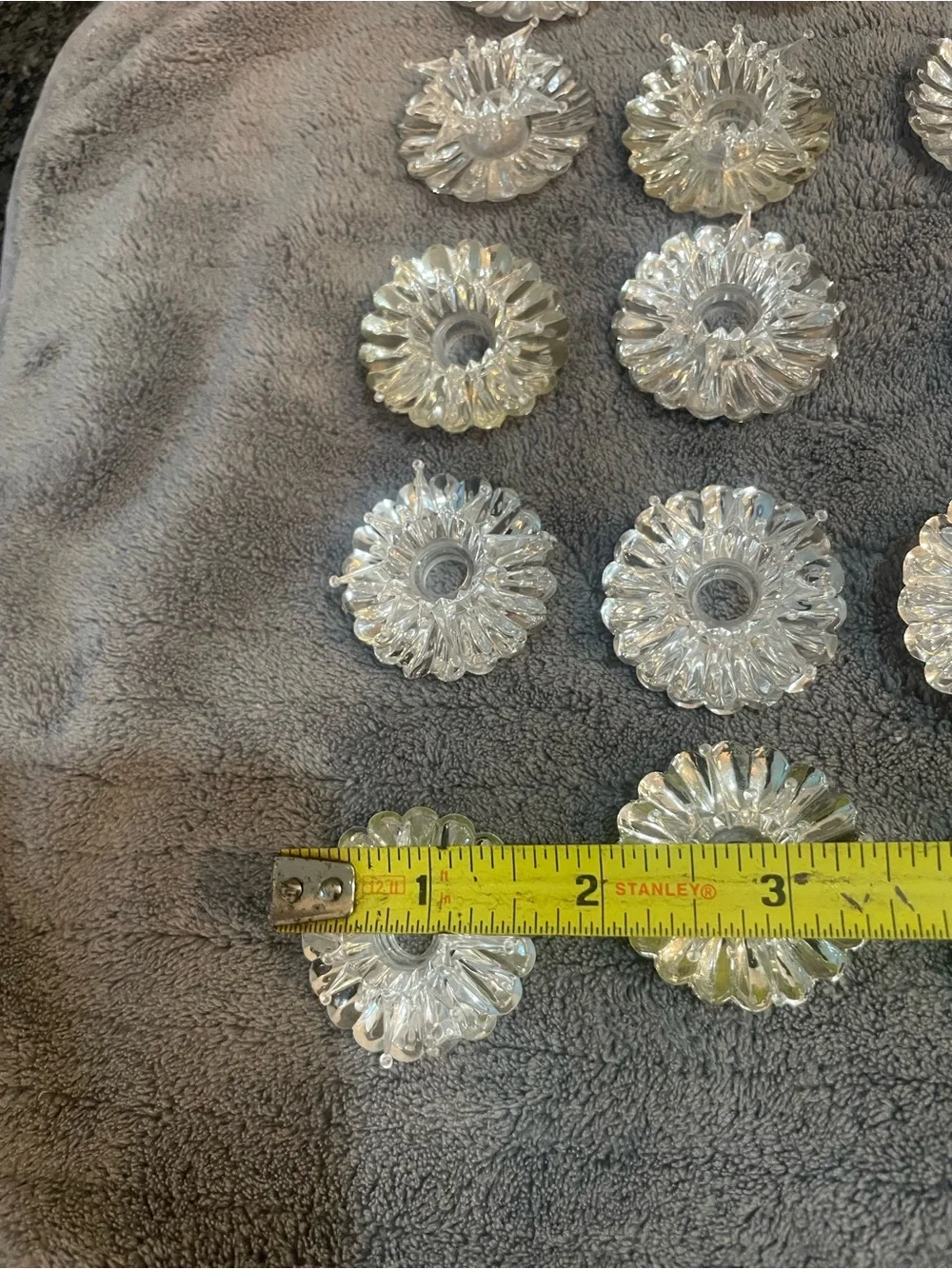 Vintage Silver Plastic Star Christmas Tree Light Reflectors 1.5